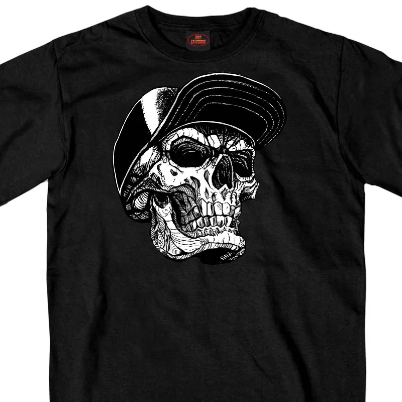 Denim Shirts Hot Leathers GMS1465 Men's Black 'Snapback Skull' T-Shirt