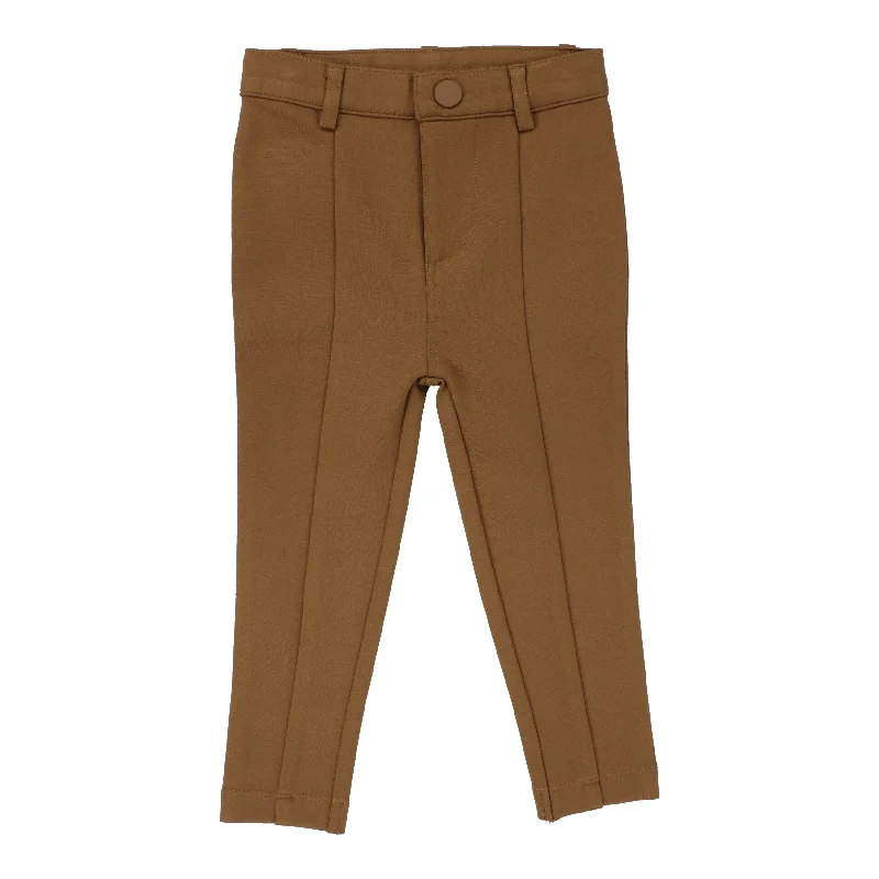 Preppy Style Analogie By Lil Legs Husky Knit Pants With Seam Camel