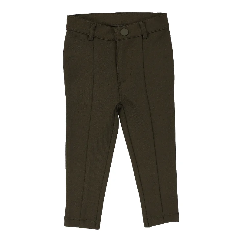 Rugged Jeans Analogie By Lil Legs Husky Knit Pants With Seam Olive