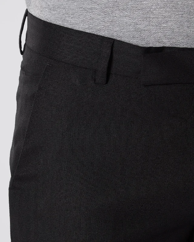 Street Casual Regent Herringbone Dress Pants - Black