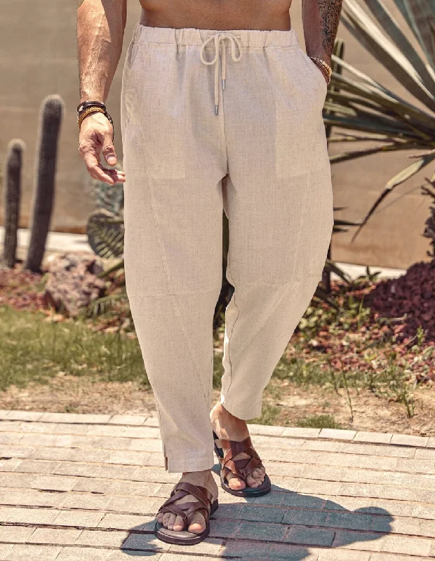 Button-down Shirts Linen Style Beach Pants (US Only)