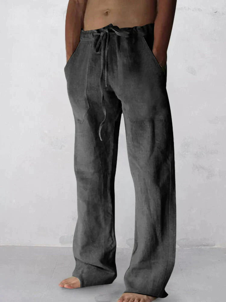 Business Casual wide-legged linen style comfortable pants