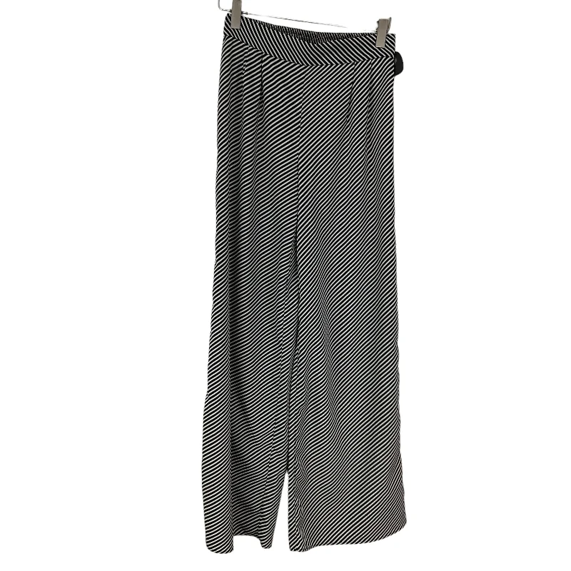 Relaxed Trousers Pants Lounge By Philosophy In Black & White, Size: M