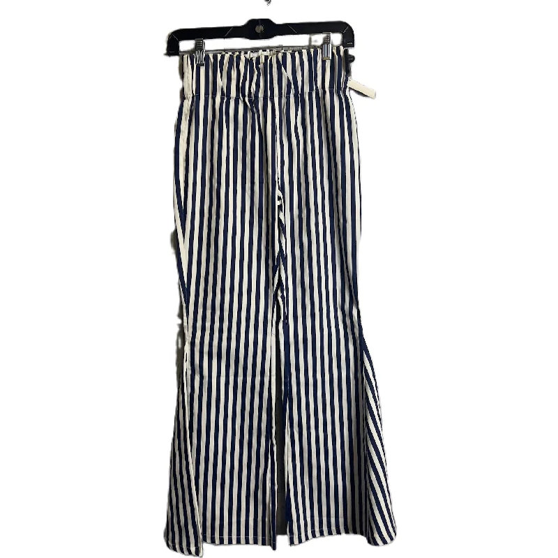 Casual Shirts Pants Wide Leg By Favlux In Striped Pattern, Size: M