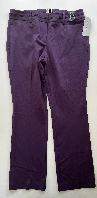 Preppy Style Pants Work/dress By New York And Co O In Purple, Size: 14