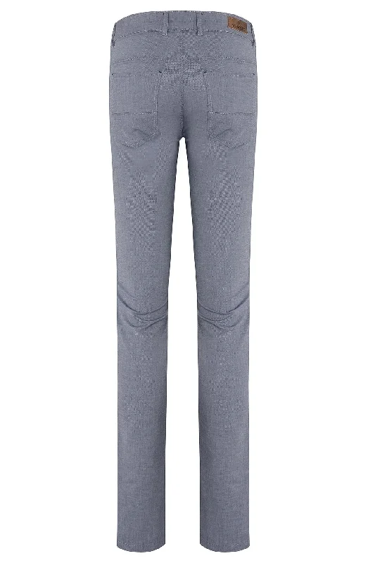 Fashion Vests Slim Fit 5 Pocket Low Waist Unpleated Cotton Light Gray Casual Pants, Blue D.