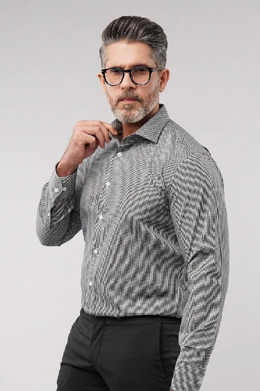 Street Shorts Check Shirt - Grey Micro