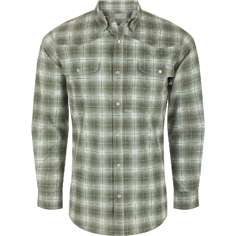 Minimalist Fashion Cinco Ranch Western Fall Plaid Button-Down Long Sleeve Shirt