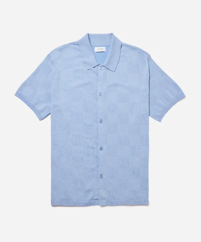 Denim Shirts Kenneth Checkerboard Knit SS Shirt