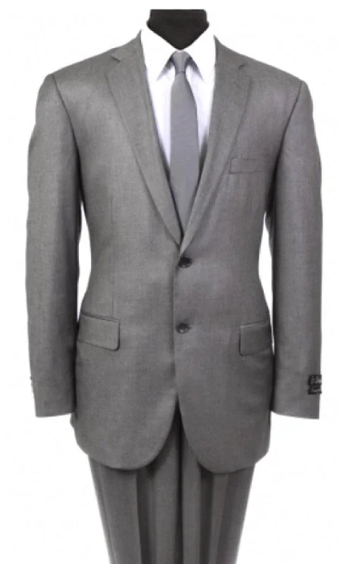 Slim Fit Suits Men's  2-PC Wool Suit Regular Fit-Grey