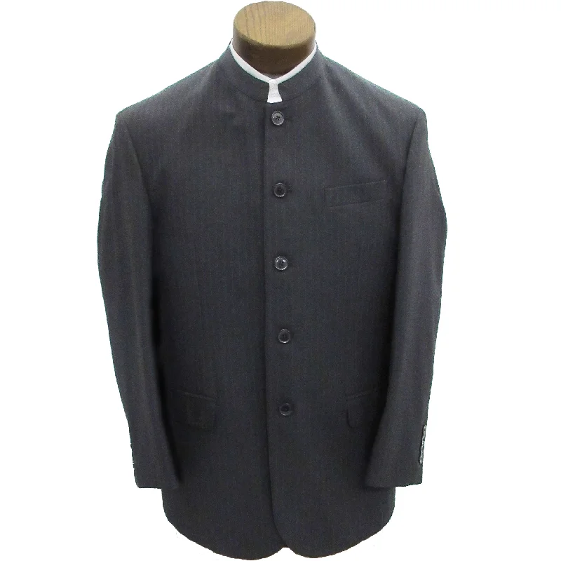 Chinos Style Men's Plain Suit Clerical Coat Pinstripe Poly Rayon 7800 7600