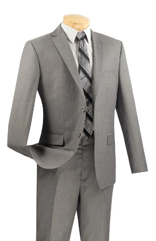 Modern Menswear Men's Ultra Slim Fit suit 2 Piece -color Gray