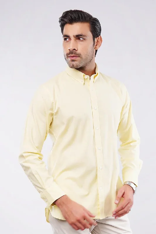 Street-inspired Oxford Shirt - Lemon Yellow