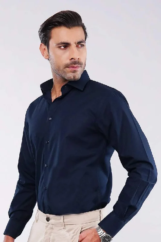 Polo Shirts Plain Shirt - Navy Blue