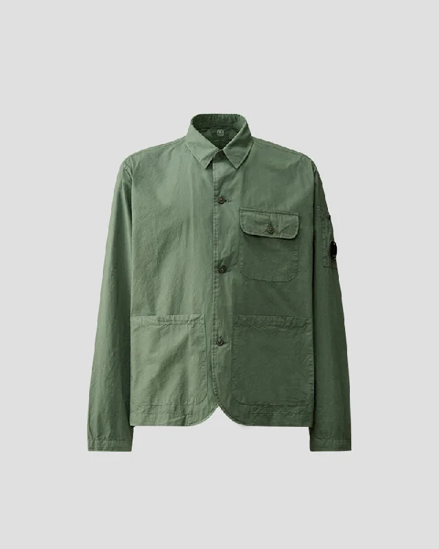 Cool Jackets Popeline workwear shirt - Duck green