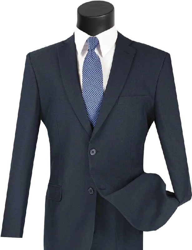 Oversized Jackets Navy Slim Fit Suit 2 Piece