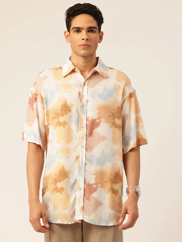 Layered Outfits Standard Printed Casual Men's Shirt