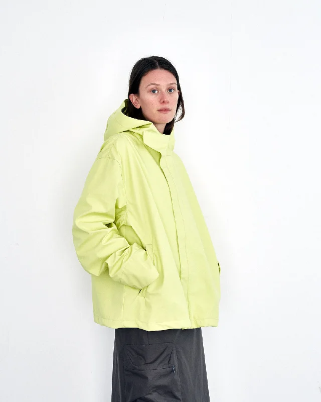 Summer Fashion Hooded Curve Closure Jacket - Jonquil Green