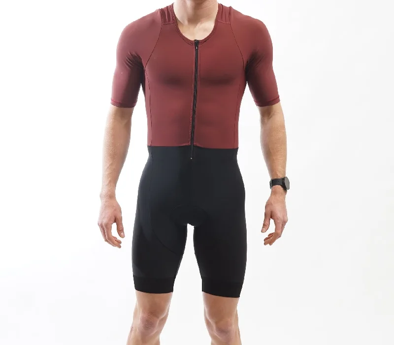 Preppy Style The Burgundy Tri Suit