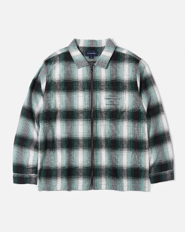 Denim Wear Flannel Zip Shirt - Green