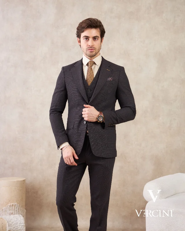 Stylish Scarves Vercini Milano Elegance Three-Piece Men's Suit